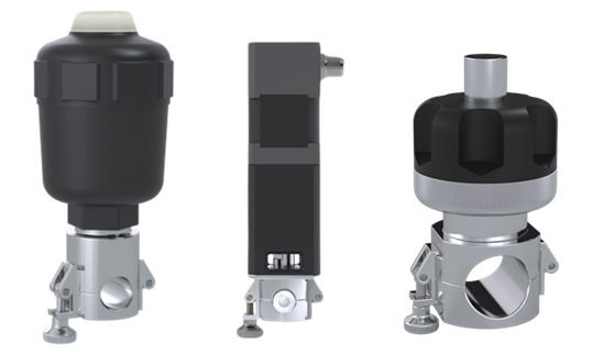 Aquasyn ARTēVA® pinch valves in pneumatic, eMaxion™ electric and manual actuation