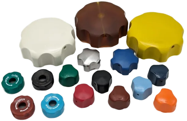 Aquasyn diaphragm valves with color-coded handles for line identification