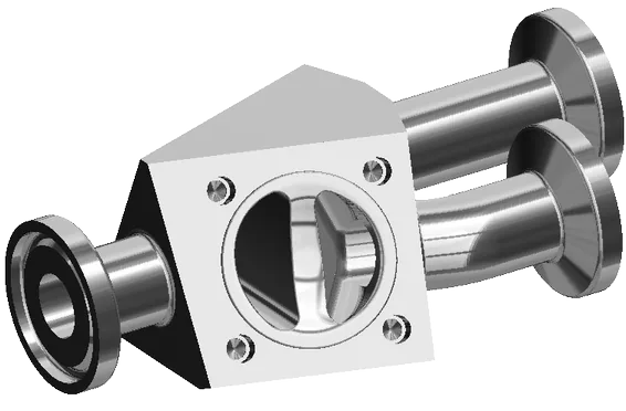 Aquasyn divert valve body with one inlet and multiple outlet legs