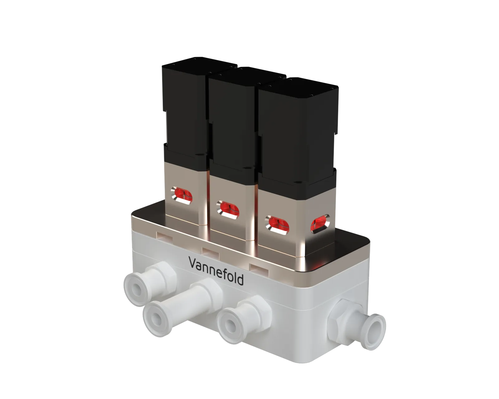 Vannefold multi-valve manifold block · 2–5 VannX valves machined as one